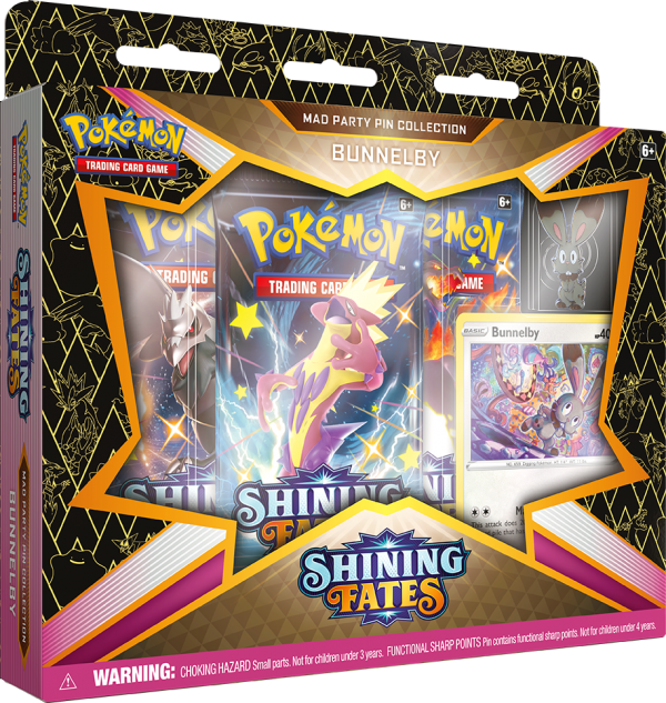 Pokémon Shining Fates Pin Collection Bunnelby vrijstaand