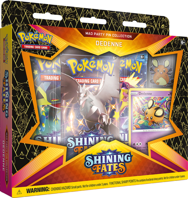 Pokémon Shining Fates Pin Collection Dedenne vrijstaand
