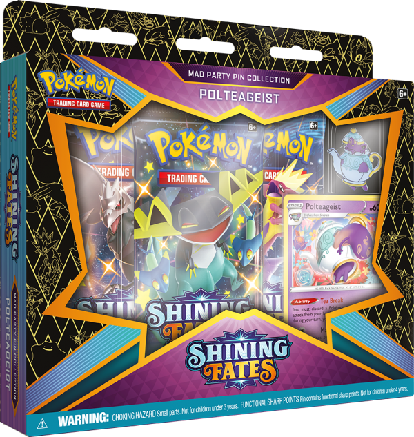 Pokémon Shining Fates Pin Collection Polteageist vrijstaand