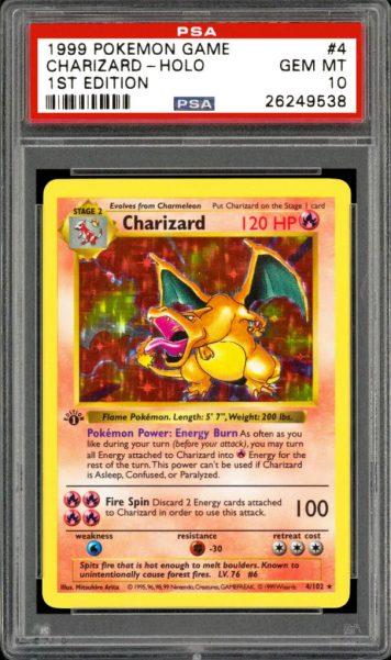 1999-Pokemon-Game-4-Charizard-Holo-1st-Edition-GEM-MT-10-